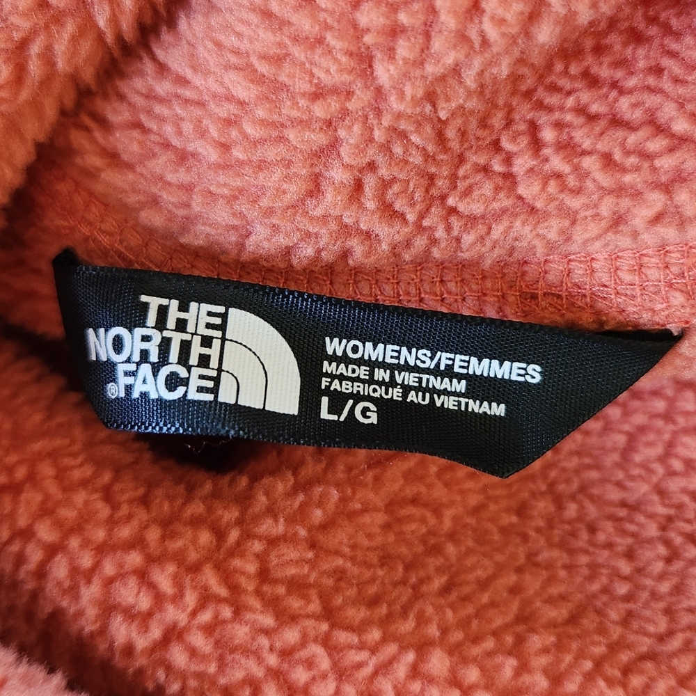 **SOLD** North Face "Riit Pullover" Fleece Sweatshirt Mock Neck Burnt Orange L - Picture 9 of 12